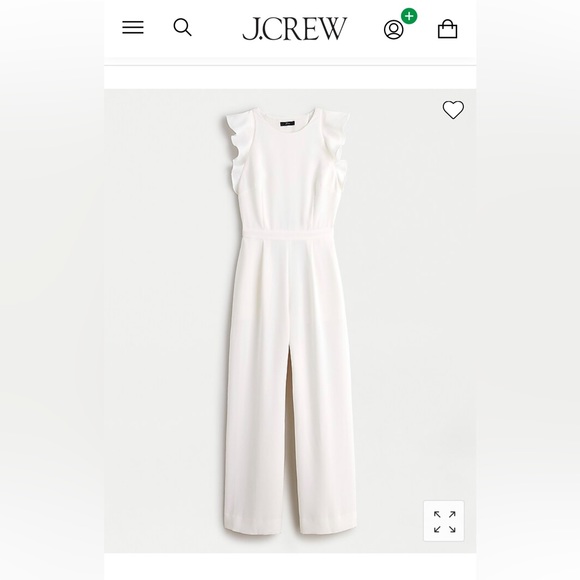 J. Crew Pants - J. Crew Ruffle Jumpsuit in Ivory (NWT)
